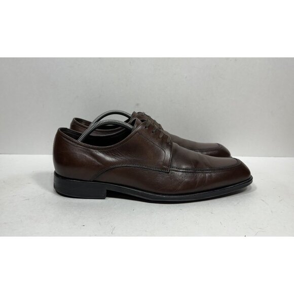 Salvatore Ferragamo Brown Leather Oxford Shoes Size Men’s Size 9 2E - Picture 1 of 9